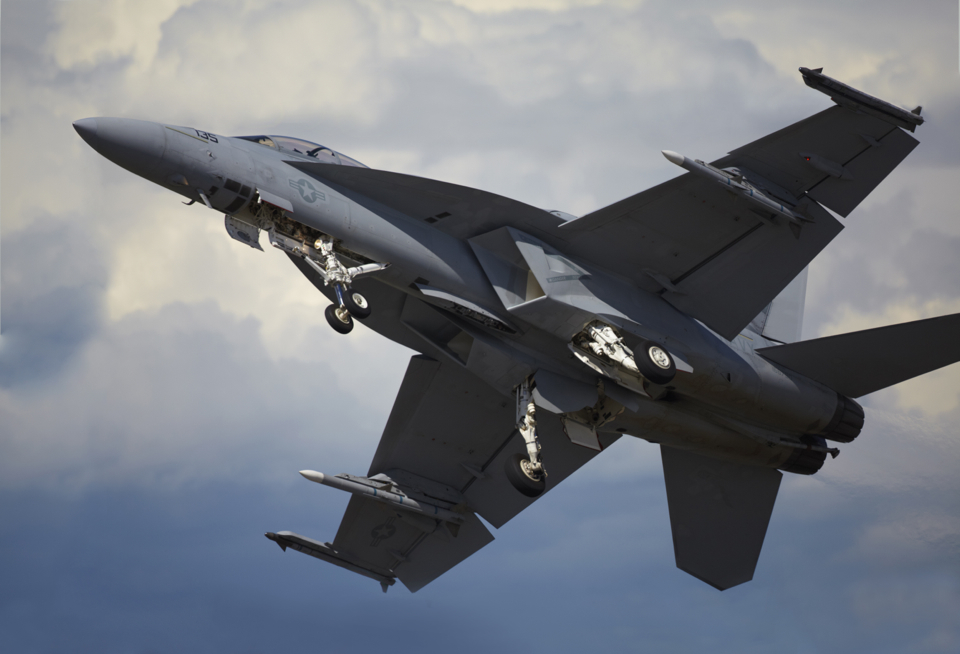 McDonnell Douglas F/A-18 Hornet banking